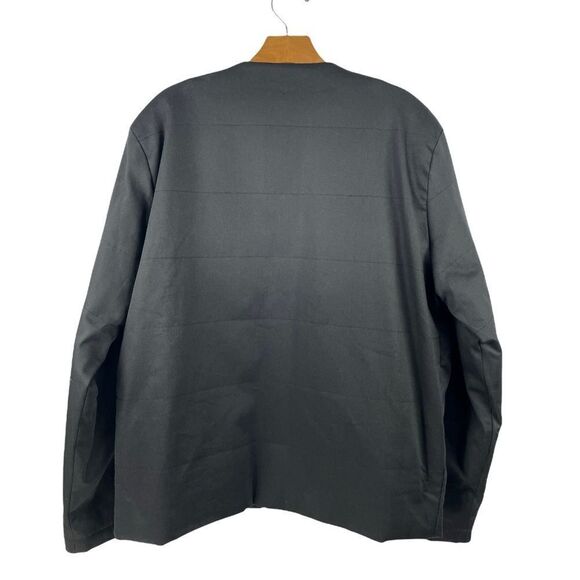 OAK + Fort Black Cotton Padded Zip Jacket w/ Horizontal Stitch Size M - Picture 3 of 7